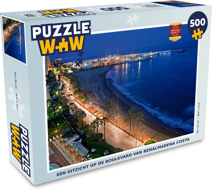 Puzzel Een uitzicht op de boulevard van Benalmádena Costa - Legpuzzel - Puzzel 500 stukjes