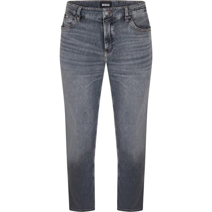 Boss Heren Maine Denim Mid Rise Slim Jeans (Donkergrijs)