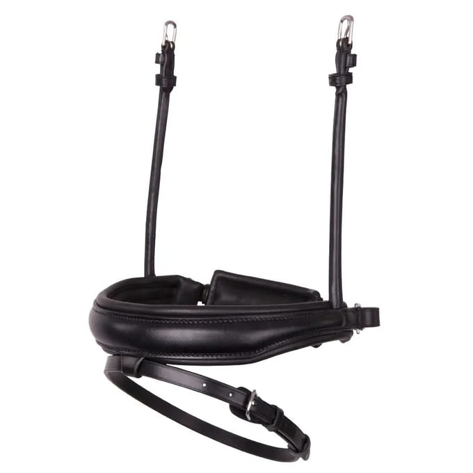 Ronde anatomische lederen paardenneusriem BR Equitation Pull-back