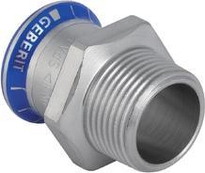 Geberit Mapress rvs puntstuk RVS 316 bu.dr. 1 1/2"bux54mm
