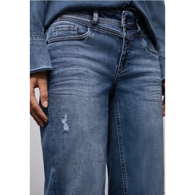 Jeans met verwoeste look