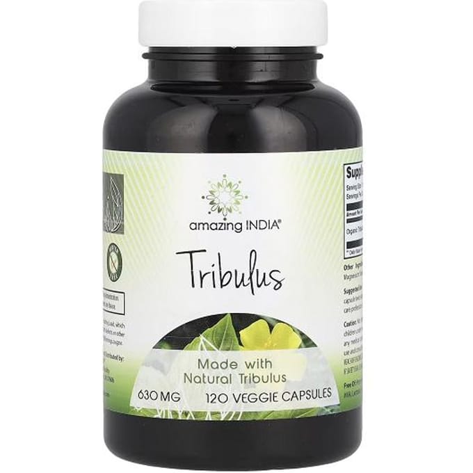Amazing India, Tribulus, 630mg, 120 gélules végétales