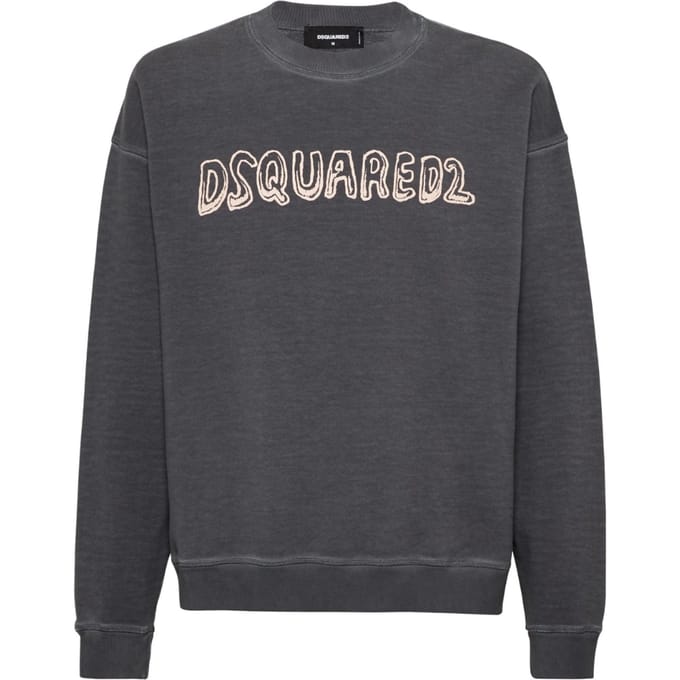 Dsquared2 Best Fade Logo Charcoal Grey Sweatshirt