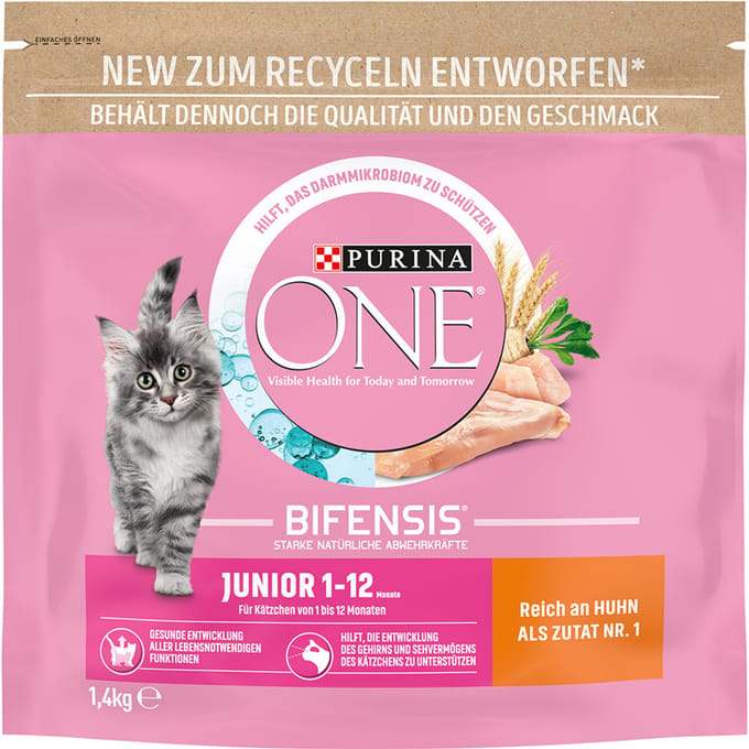 1,4kg Purina ONE Junior met kip droogvoer voor katten