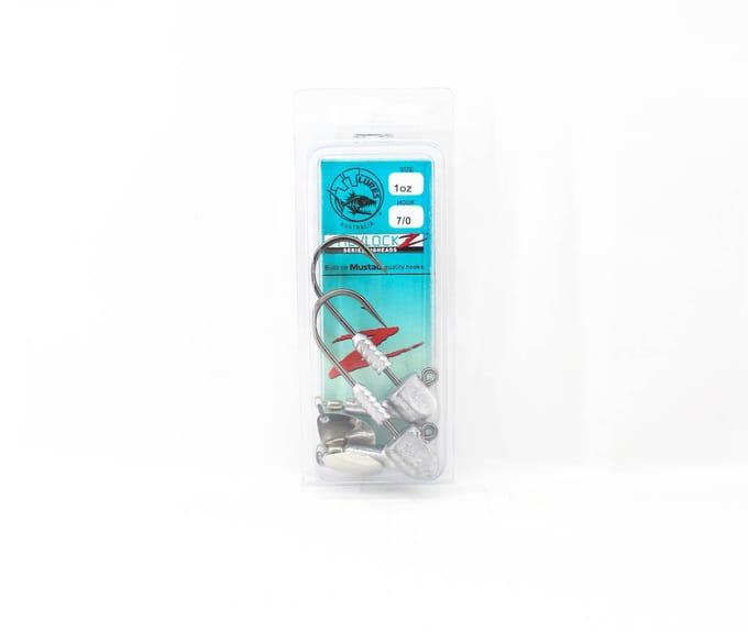 Tackle Tactics Revlockz HD NC Jigkop 1 oz 7/0 2 stuks/verpakking (9735) blue