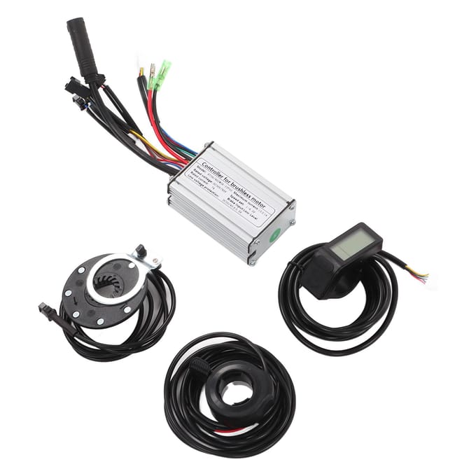 36V48V 250W 15A Fiets Borstelloze Motor Blokgolf Controller Kit met LCD4 Paneel 130X Duim black