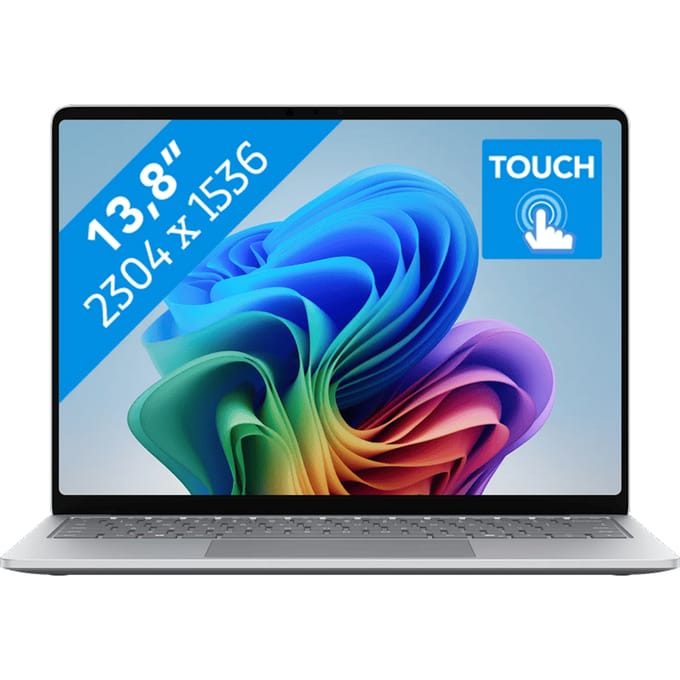 Microsoft Surface Laptop - 13.8 inch - Snapdragon® X2 Plus (10 Core) - 16 GB RAM - 512 GB SSD - Platinum - 8e Editie - Qwerty