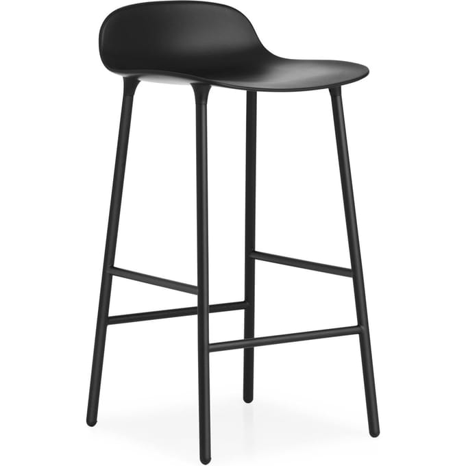 Normann Copenhagen - Form barkruk met metalen frame - 65 cm - zwart