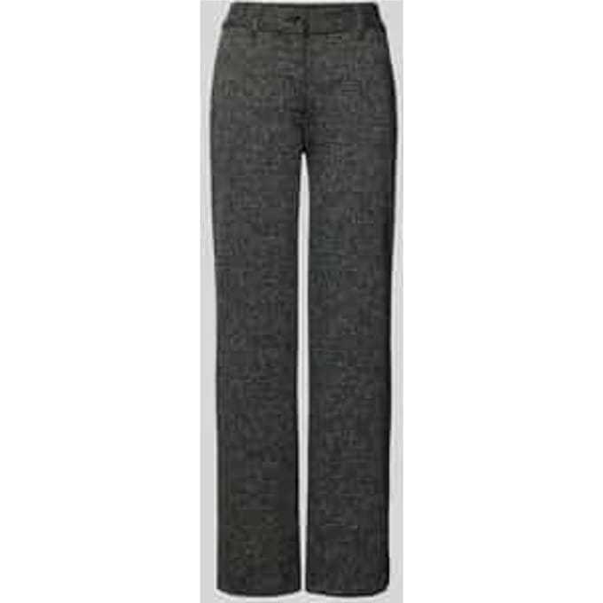 Wide leg stoffen broek met deelnaden, model 'SALT AND PEPPE'