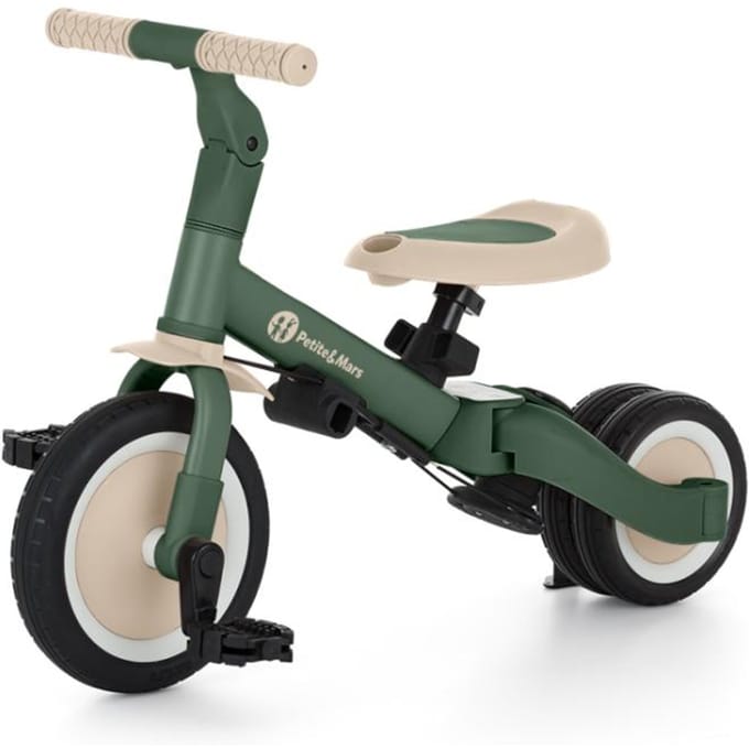 PETITE&MARS Vélo tricycle multifonctionnel 5 en 1 Turbo Vert Brumeux