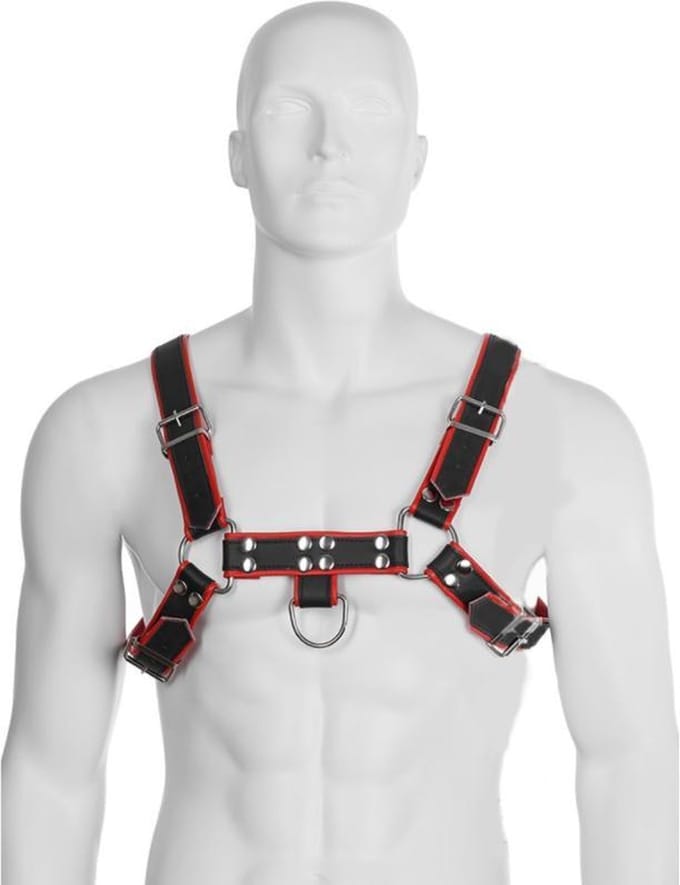 Leather Body - Chain Harnas Iii Black / Red