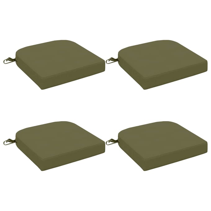vidaXL - 4-delige - zitkussens - SOEST - 4 - pcs - 100% - Polyester - Olijfgroen