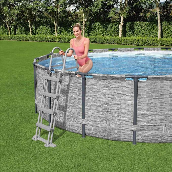 Bestway Zwembadladder Flowclear met 4 treden 122 cm