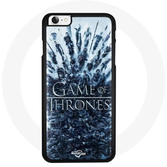 Coque pour Iphone SE Game of Thrones saison 8 Episode 1 Le Trône de Fer Personnages logo Gris