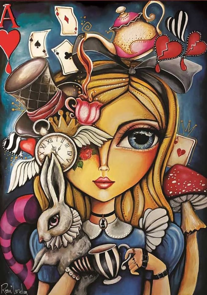 Magnolia puzzel Alice - legpuzzel 1000 stukjes kunst.