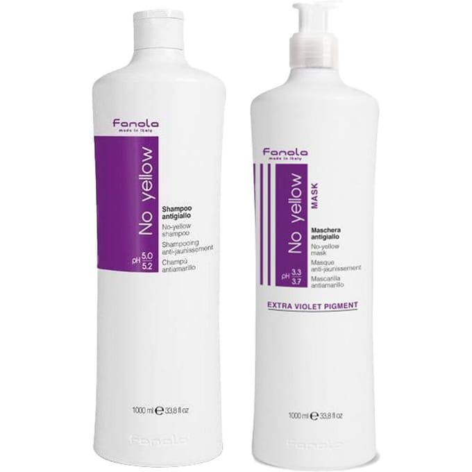 Fanola No Yellow Shampoo 1000ml + Masker 1000ml