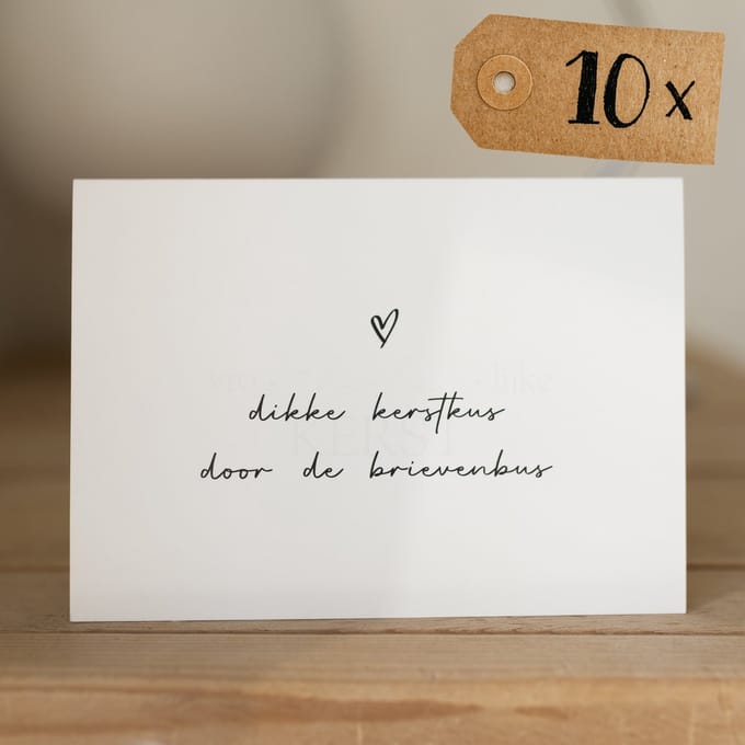 WeLikeToLove Kerstkaarten - Kerstkaartjes - Luxe - Set - Wenskaarten kerst - 10 stuks - A6