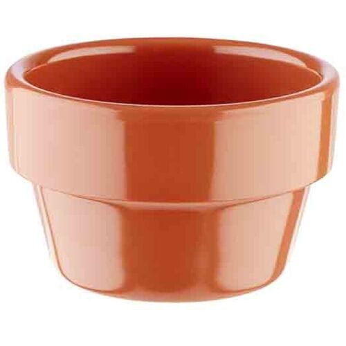 GGM Gastro (60 Stück) Dipschälchen - FLOWER POT - Melamin - 40ml - Ø 60mm - Terrakotta