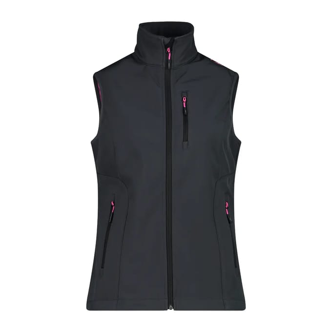 Dames softshell mouwloos jack CMP