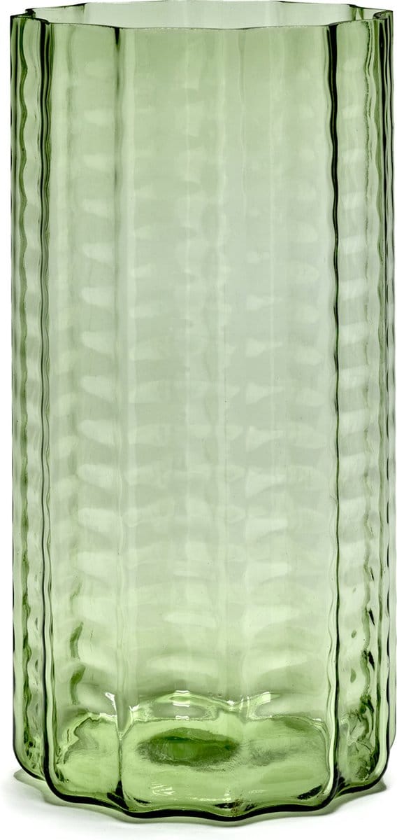 Serax - Ruben Deriemaeker Waves - Vaas - Transparant/Groen - 18 Ø - H 35cm - 2,88kg