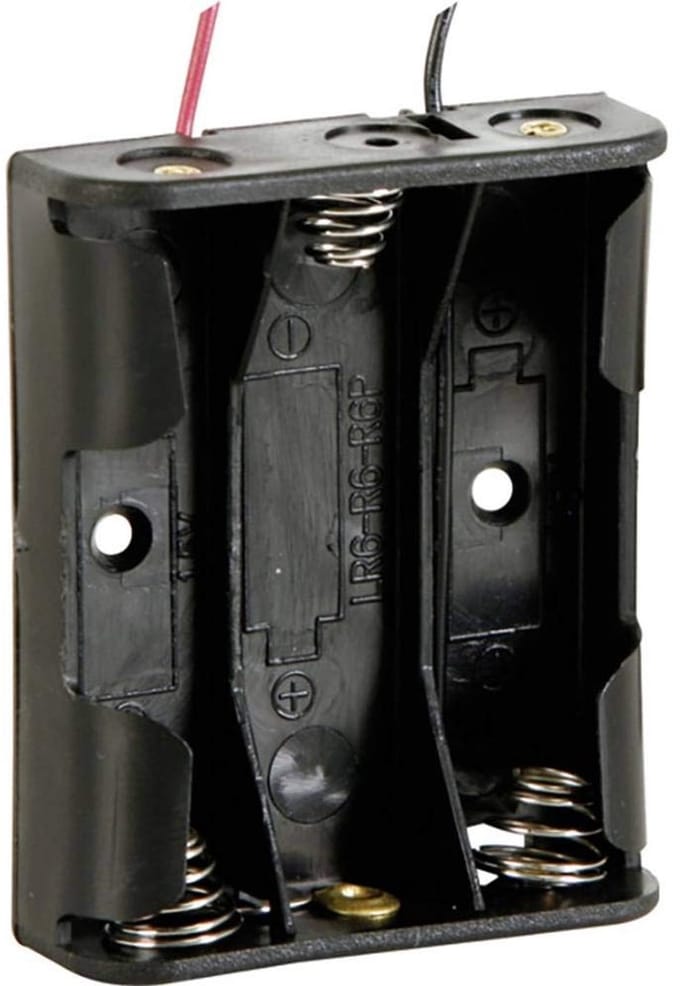 Batterijhouder - AA Houder - Apparaten Voeden - Voor 3 Batterijen - 5.8 x 4.8 cm