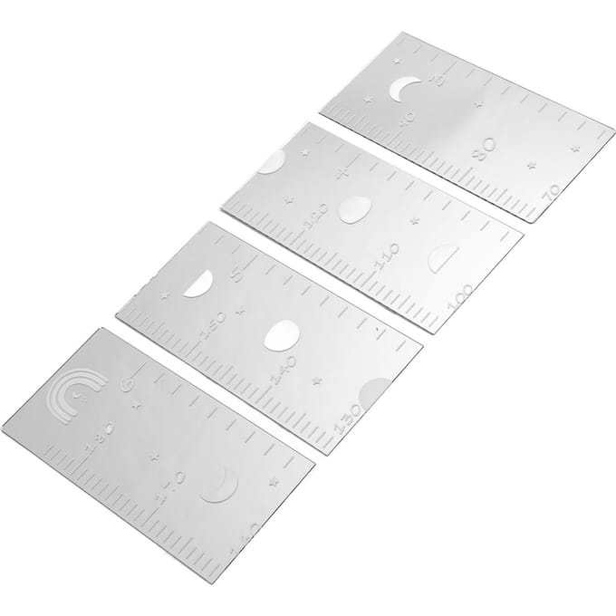 Groeimeter Spiegel Multifunctioneel Acryl Onbreekbaar Flexibel Hoogtemeetlat voor Muur white