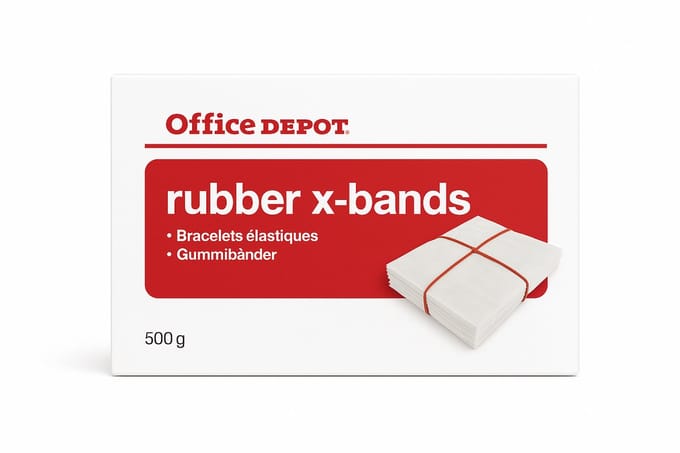 Office Depot - Rubberen X-Band - 80x11mm - Ø50mm - Elastisch