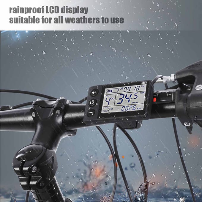 Waterdicht LCD-schermpaneel Elektrische fiets Ebike Scooter Borstelloze controllerkit(1000W 48V ) gray