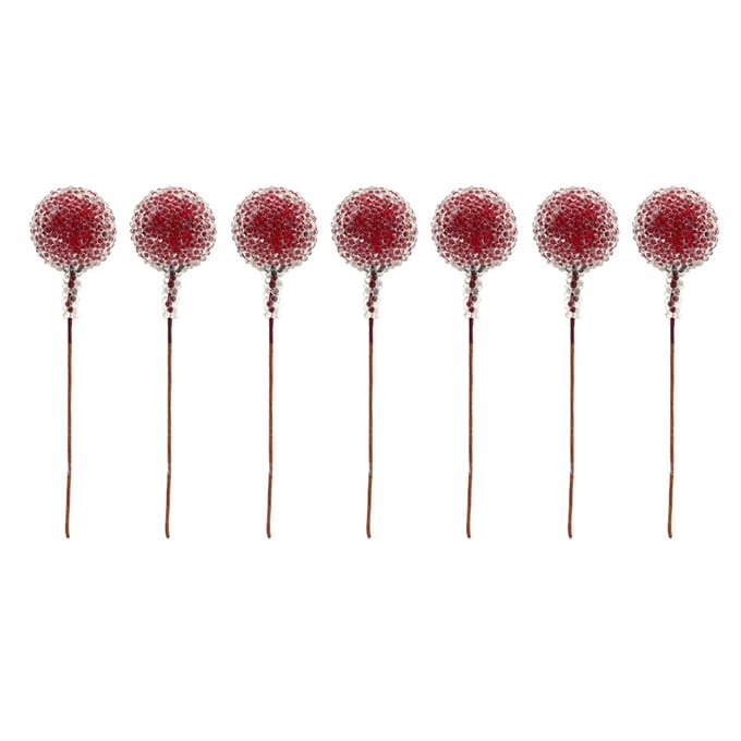 100 stuks Kunstbloem Bessen Mini Bevroren Fruit Hulstbessen Huis Bruiloft Feest Decoratie brown