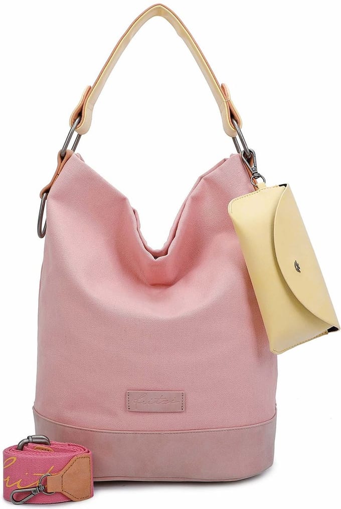 Fritzi aus Preußen Schoudertas Canvas Izzy07 Olga Hobo Bag Candy Roze