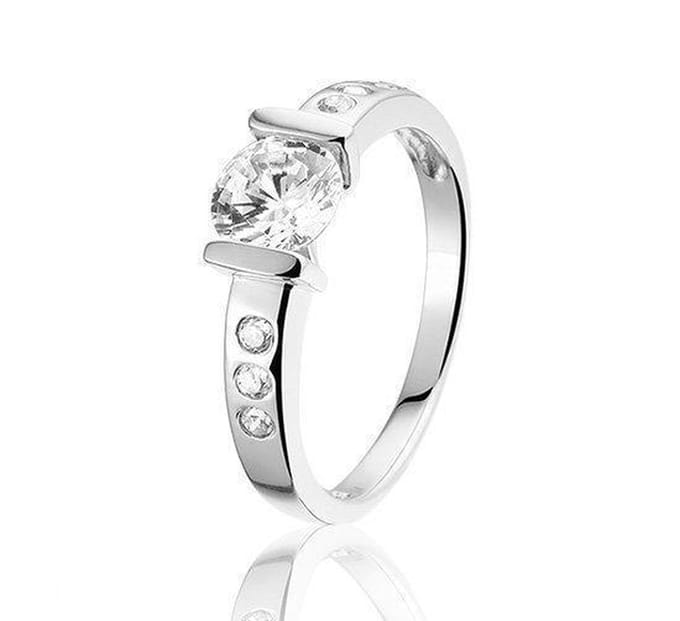 Montebello Ring Lady - 925 Zilver Gerhod. - 9mm - Maat 56 - 17.8mm