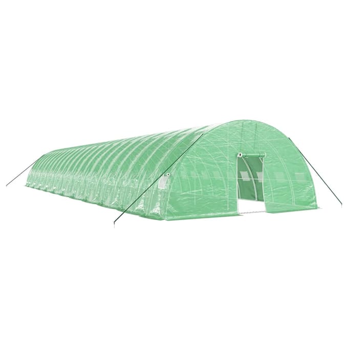 vidaXL - Tuinkas - met - stalen - frame - 132 - m² - 22x6x2,85 - m - groen