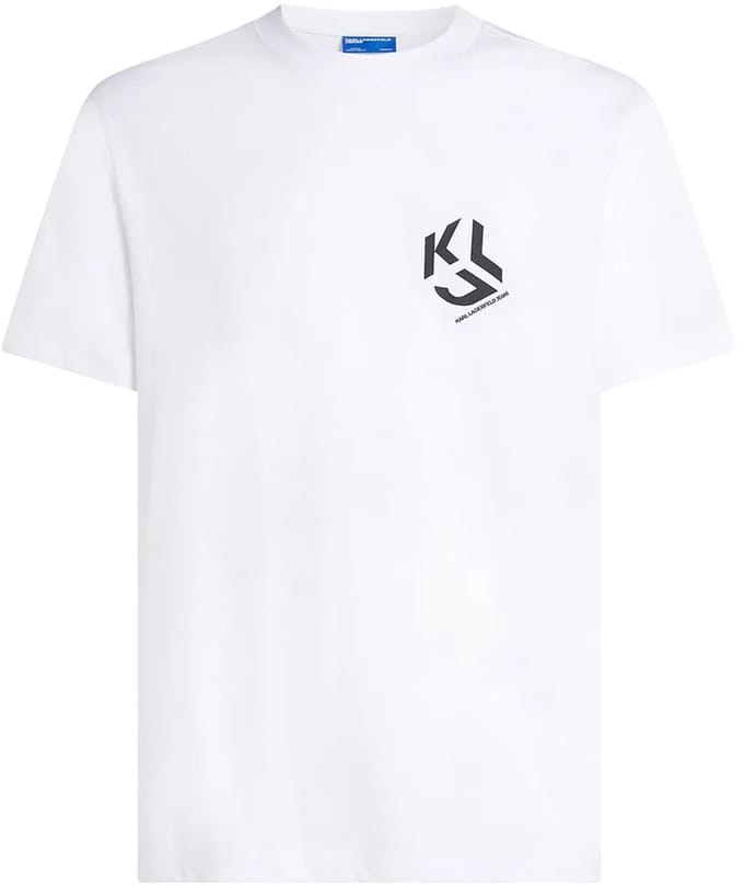 Karl Lagerfeld Jeans A2m17072 Regular Fit T-shirt Met Korte Mouwen Wit M Man