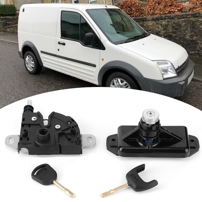 Motorkap Vergrendeling Cilinder met 2 Sleutels 6C1A16D748AB Geschikt voor Ford Transit MK7 0611 black