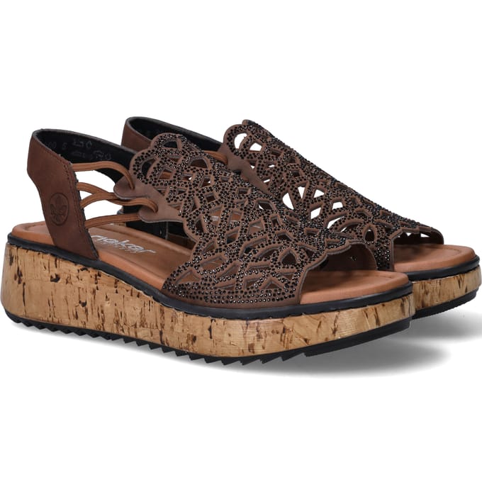 Rieker Sandalen - Dames - Bruin - Maat:39