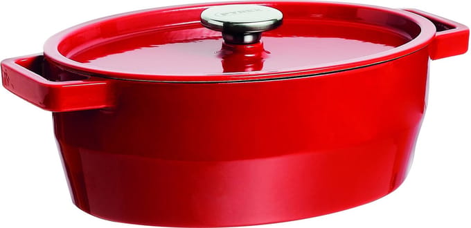 Pyrex Slow Cook rood ovale gietijzeren braadpan 29cm