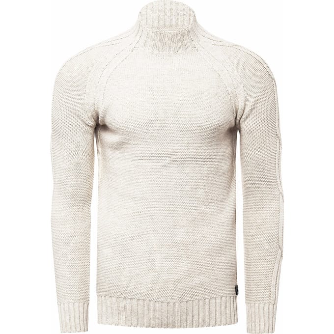 Chunky effen kleur trui met hoge kraag
