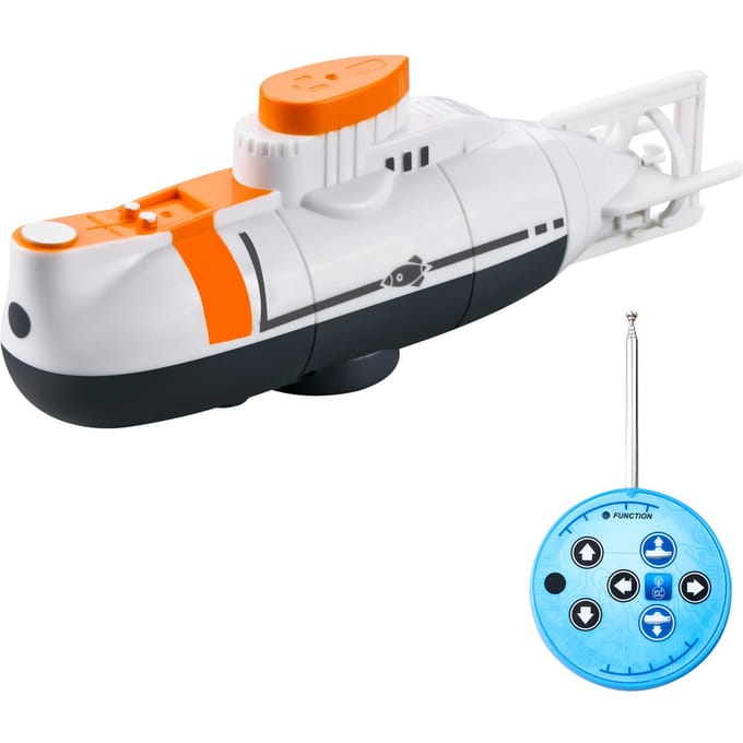 Mini RC-onderzeeër RC-boot Afstandsbediening Boot Waterdicht RC-speelgoed voor kinderen wit
