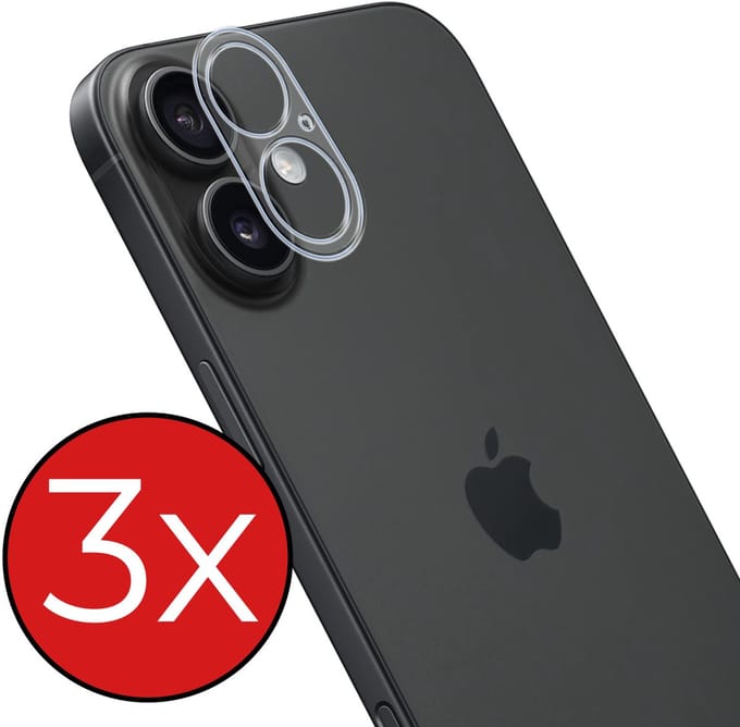 Camera Lens Protector - 3 Stuks - Geschikt voor Apple iPhone 17 - Camera Screenprotector - Beschermglas - Gehard Glas - Tempered Glass - Screen Protector