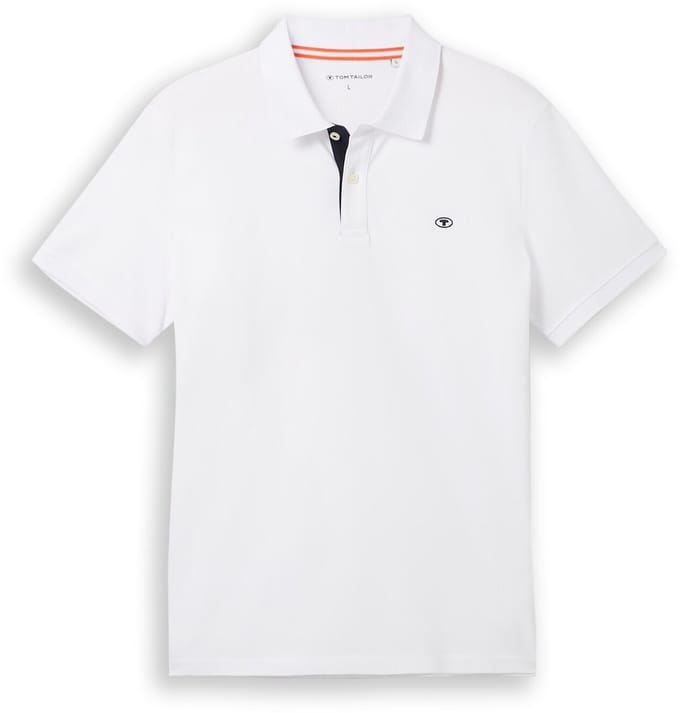 Tom Tailor - Piqué-poloshirt van katoen - Maat S - White