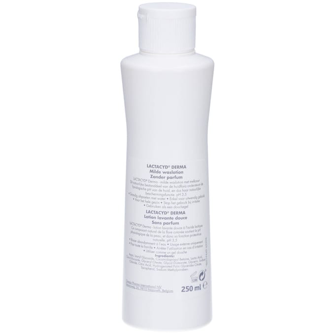 Lactacyd® Derma – Wasemulsie – Gezicht & Lichaam – Dagelijks Gebruik – 250 ml