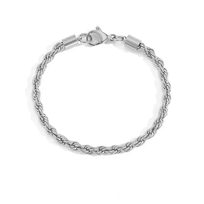 Nivard Armband - Staal - Nep Zilver - Dames - Zilver 16.5cm