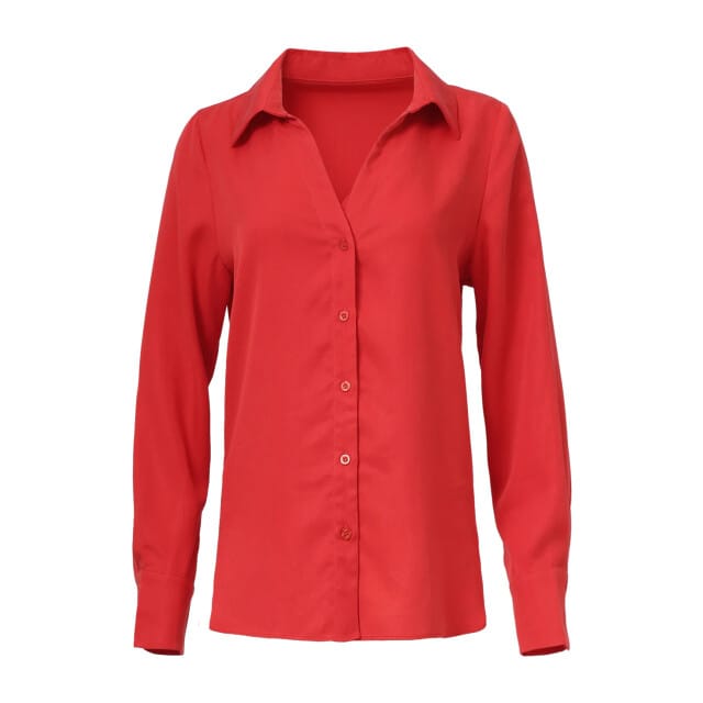 Smashed Lemon Doorknoopshirt met v hals & kraag |