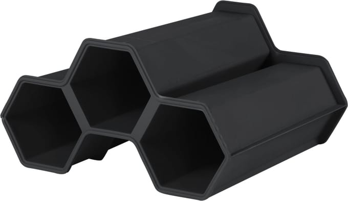 EDA Stapelbaar wijnrek module - voor 3x flessen - L34 x B31 x H18 cm - Wijnfles houder hexagon