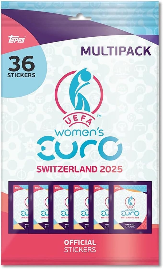 TOPPS UEFA WOMEN'S EURO 2025 MULTIPACK 36 STICKERS