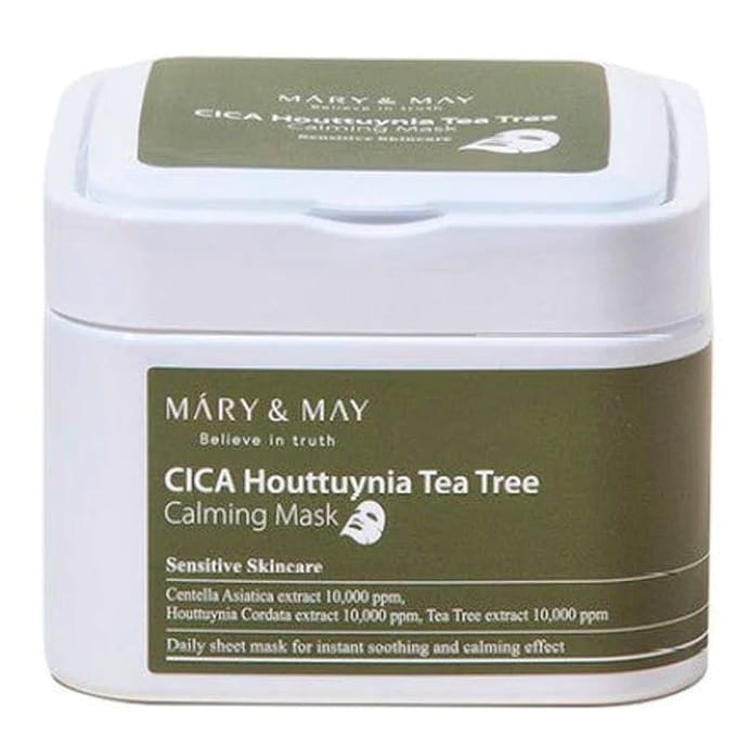 Mary&May Cica Houttuynia Tea Tree Kalmerend Masker 30 stuks AUTHENTIEKE WINKEL white