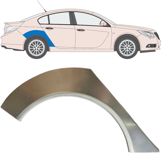 Reparatiepaneel achterspatbord voor Opel Insignia 2008-2017 / Rechts
