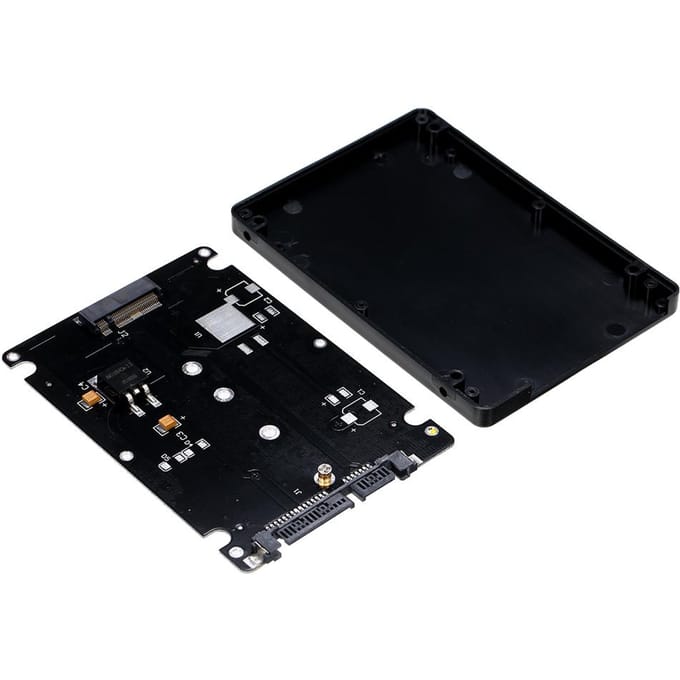 NGFF M.2 SSD vers adaptateur convertisseur SATA III 22 broches avec 2.5 '' à utiliser noir