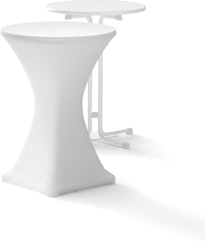 Statafelhoes - Bar Tafel - Evenement Decoratie - Hotel Kwaliteit - 80 cm - Wit