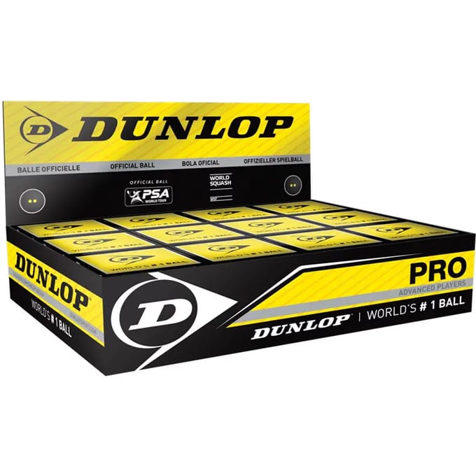 Dunlop - Pro (Double Dot)- 12 squash balls